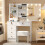 Makeup Vanity Desk 6 Drawers w/ Sliding Mirror 6