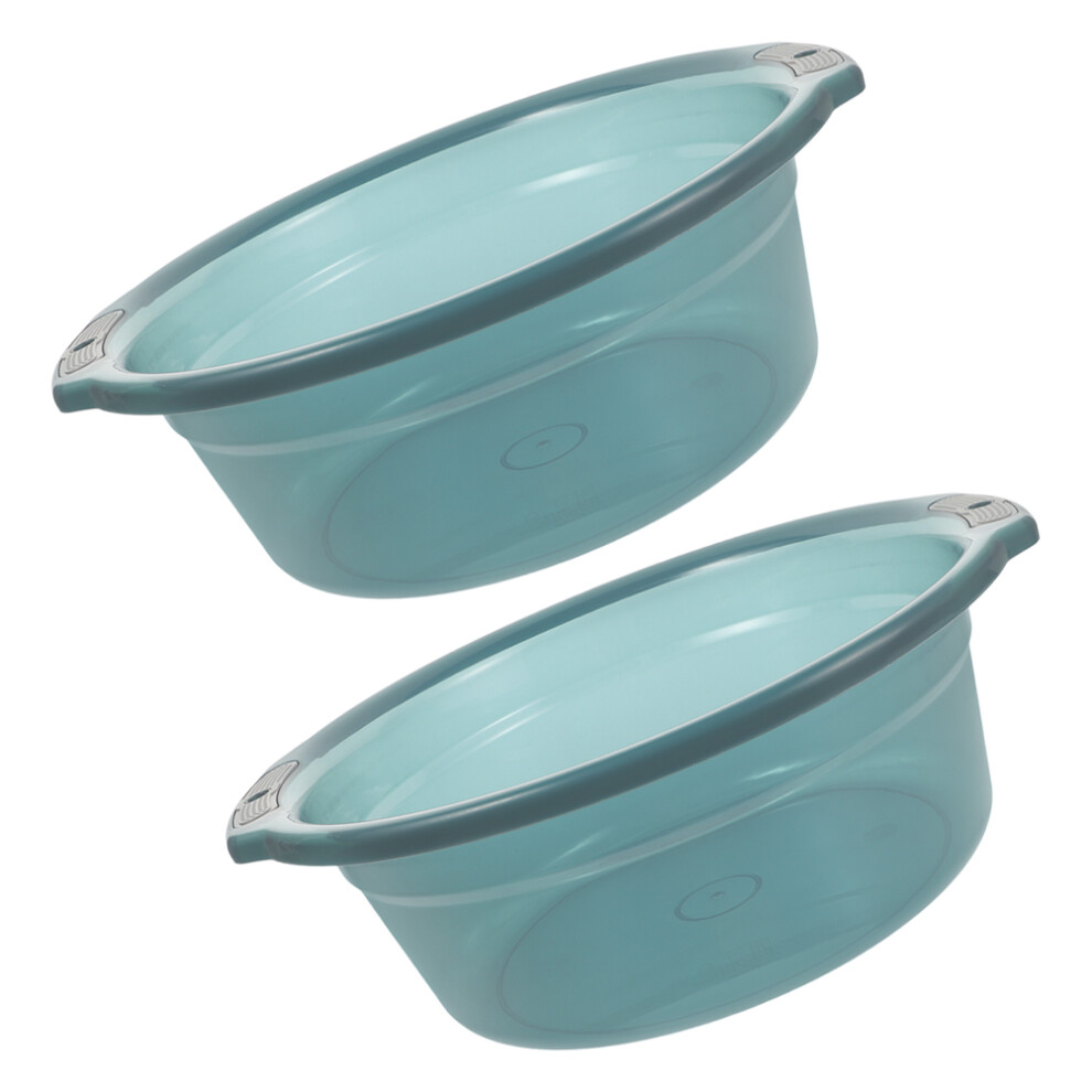 2 Szt. Plastikowa Miska Z Uchwytem Do RąK, StóP, Twarzy, Prania-image