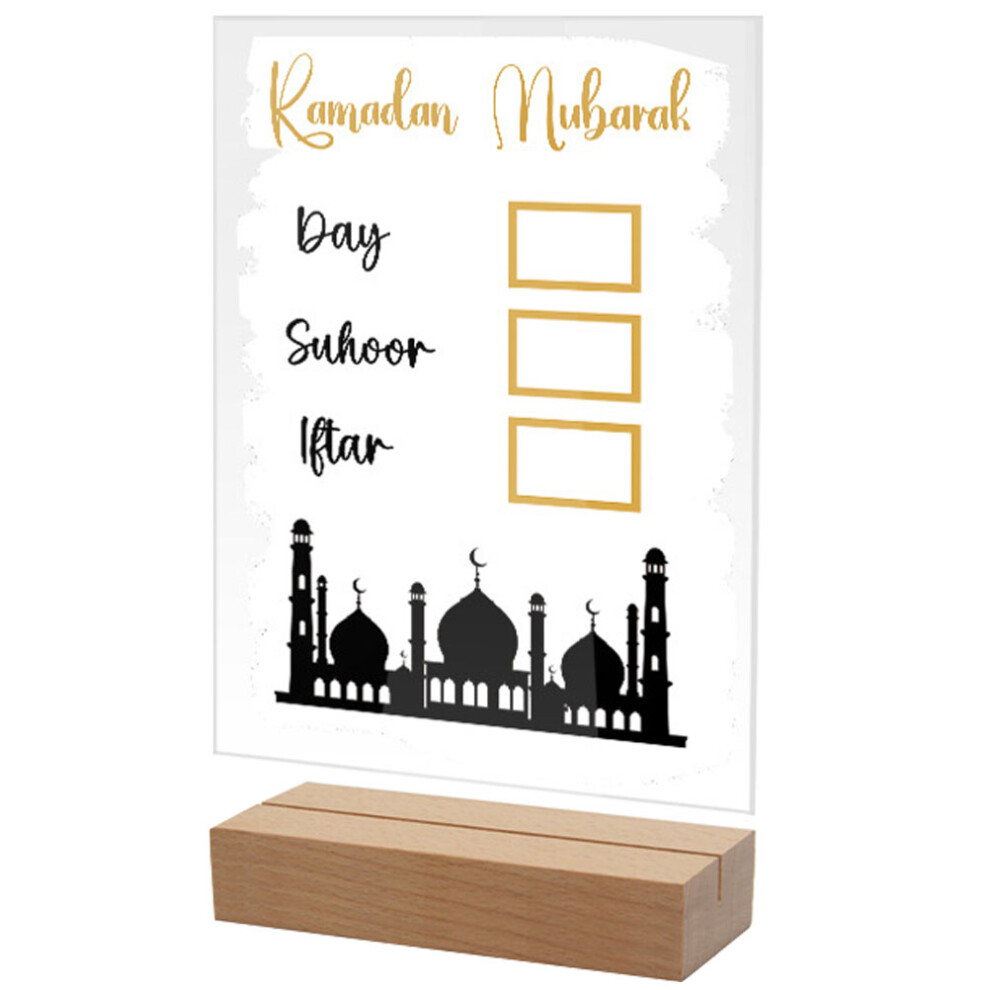 4 Szt. Ozdoba Mubarak, Akrylowa Tablica Do Pisania I śCierania-image