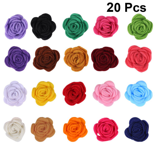 20 unid. rosas 3,5 cm para , presilhas, scrapbooking e roupas 2