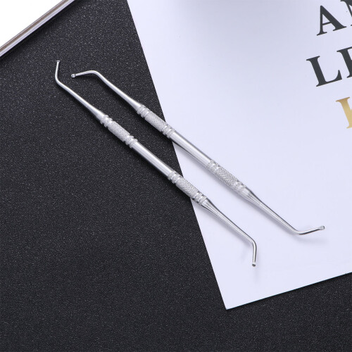 2 unidades aço inoxidável para cutículas e unhas pés 2