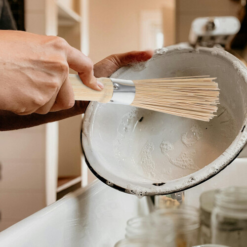 2Pcs Escova De Com Longo Para De Wok 2