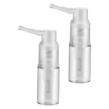 2 . frasco plástico 14 ml para pó e spray recarregável