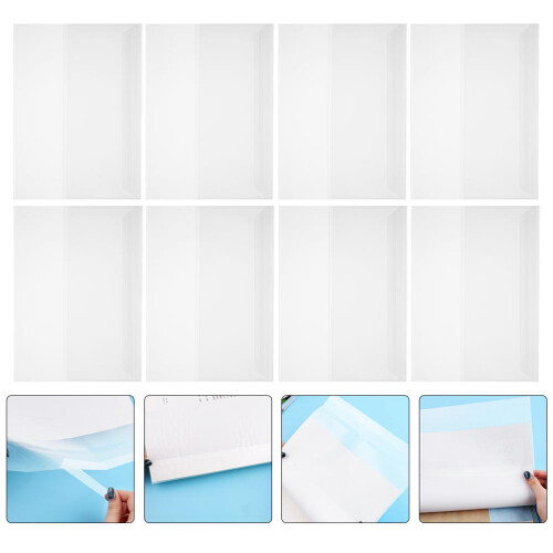 10 folhas transparentes a4 para capa de , plástico reutilizável 2