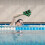par de palhetas natação ajustáveis, piscina e 8