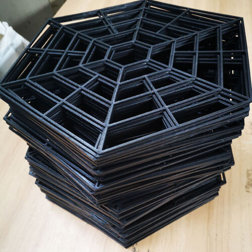20 unid. protetores hexagonal plástico preto para viveiro 2