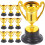 10 unidades de troféus de plástico e copos de prêmio para crianças 1