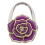 bolsa de mão dobrável em forma de flor de rosa com cabide roxa 1