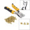 kit com 3 alicates para ilhós + 200 ilhós e ferramentas artesanato 5