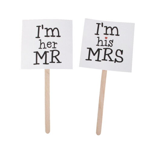 acessórios para de fotos mr and mrs