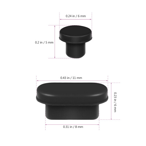 10 de plugues 3,5 mm e tipo-c para , laptop, pc – preto 1