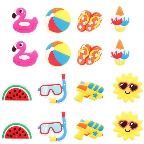 20 unid. anéis pvc com desenhos coloridos para