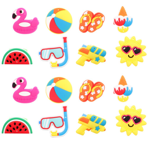 20 unid. anéis pvc com desenhos coloridos para 2