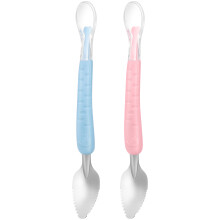 2 unidades colher face crianças silicone para purê