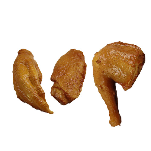 3 unidades de alimento simulado decorativo de frango