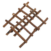 2 unidades mini escada de vime decorativa para jardim e maquete