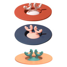 3 tampas de silicone para , herméticas anti-pó (cores sortidas)
