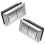 2Pcs Durable ABS Toilet Water Tank Push Button Dual Flush Black 1