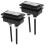 2Pcs Durable ABS Toilet Water Tank Push Button Dual Flush Black 8