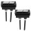2Pcs Durable ABS Toilet Water Tank Push Button Dual Flush Black 7