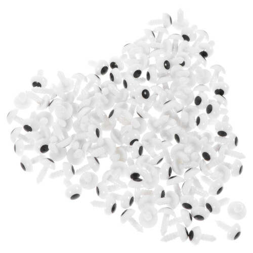 200 unid. olhos de plástico simulados para artesanato e bonecas DIY