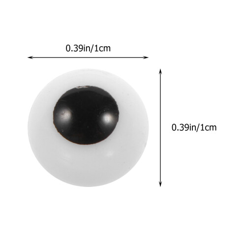 200 unid. olhos de plástico simulados para artesanato e bonecas DIY 1