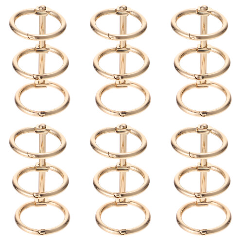 6 unid. argolas metálicas para caderno com folhas ( ) 2