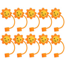10 ponteiras de silicone forma de sol para reutilizáveis