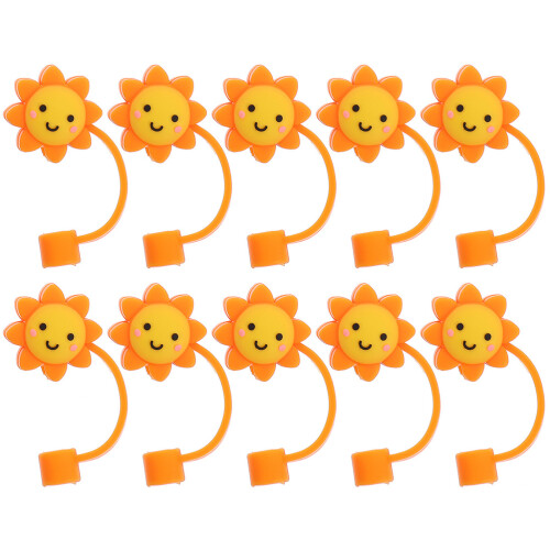 10 ponteiras de silicone forma de sol para reutilizáveis