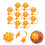 10 ponteiras de silicone forma de sol para reutilizáveis 5