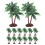 45 unid. de coqueiros plástico para decoração tropical 2