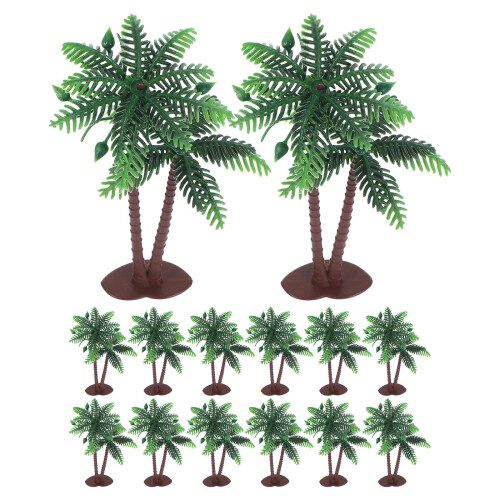 45 unid. de coqueiros plástico para decoração tropical 1