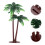 45 unid. de coqueiros plástico para decoração tropical 11