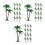 45 unid. de coqueiros plástico para decoração tropical 7