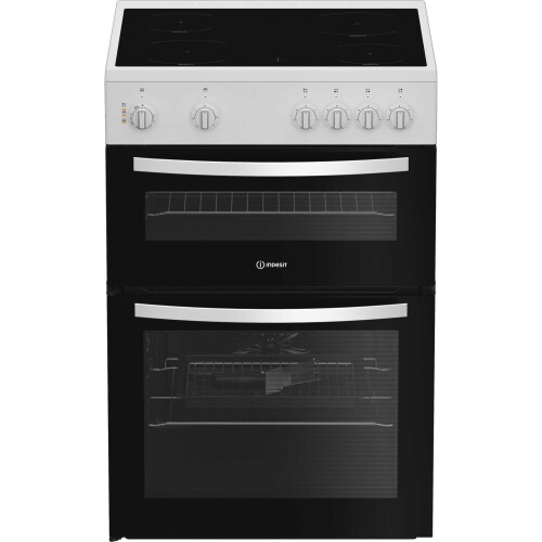 Indesit Indesit 60cm Electric Cooker with Ceramic Hob - White - A Rated