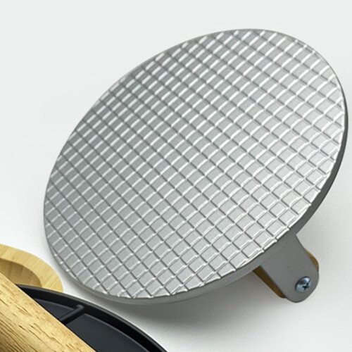 Burgerpatty pers model van aluminiumlegering met handvat 1