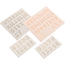 4Stk Diy Alphabet Schokoladenformen Haushaltsbackwerkzeuge Grau