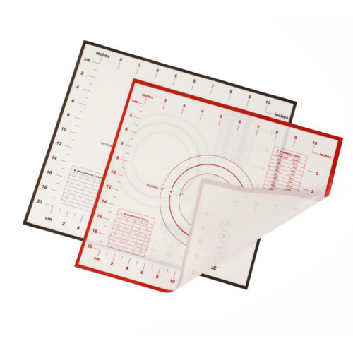 Roter Silikonmatte Back- Und Teigausrollhilfe Multifunktional