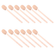 12pcs Wood Honey Stirring Stick Honey Dipper Stick Honey Spoon Rod