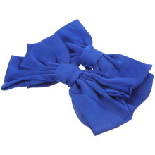 1Paar Blaue Stoff Schleifen Schuhe Clips Vintage Dekor Für Pumps Flats