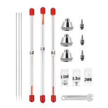 1 satz 10 stück airbrush-nadeln und düsen, ersatz für reparatur