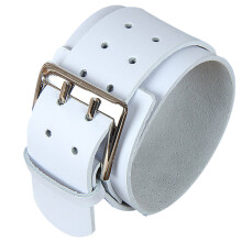 1 doppelarmband ledern mit großem verschluss für männer weiß