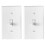 4-teiliges Kippschalter-Panel mit LED, weiß, . 11
