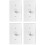 4-teiliges Kippschalter-Panel mit LED, weiß, . 2