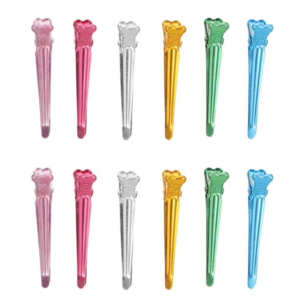 Artibetter Unisex 50Pcs Barber Hairpins Aluminum Haircut Fixing Clips Assorted Color