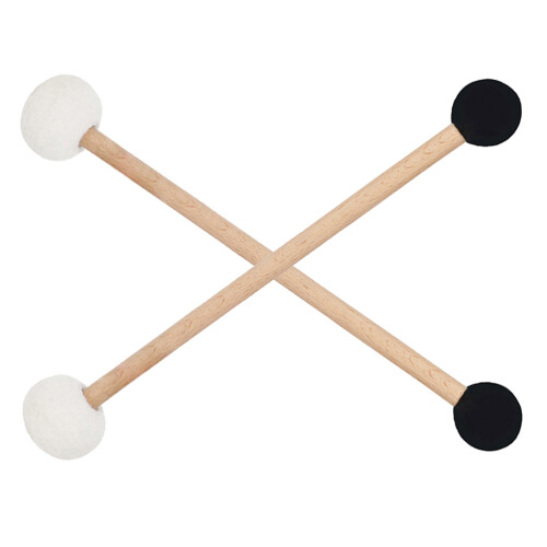 2 schlägel für singing bowl, /filz, doppelseitig