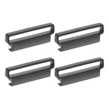 4Stk Edelstahl Uhrenarmband Adapter Schwarzer Smartwatch Verbinder