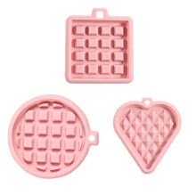 3-teilige silikon backform für kuchen und waffeln, farbe zufällig