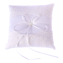Eheringkissen Weiß Braut Hochzeit Kopfkissen