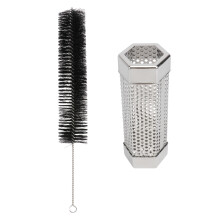 1 Set BBQ Räucherrohr Räuchermatte (Räucherrohr + Bürste)